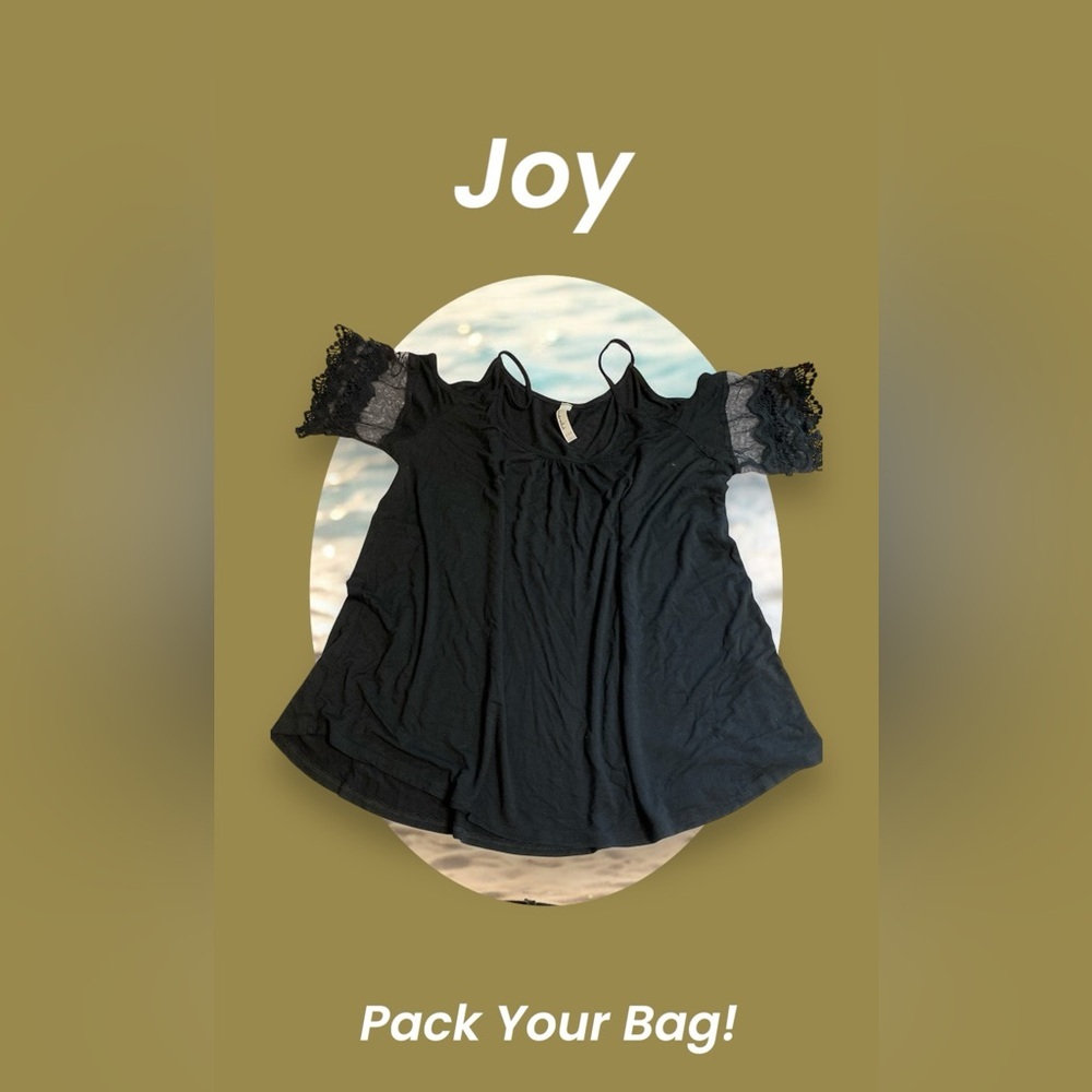 Emerald black open cold shoulder soft knit top blouse large